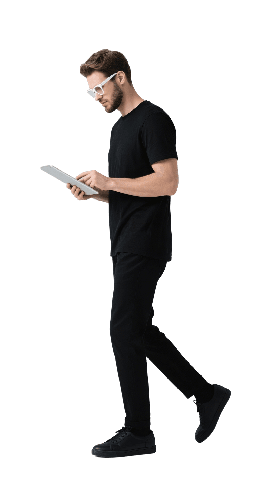 Person using a tablet