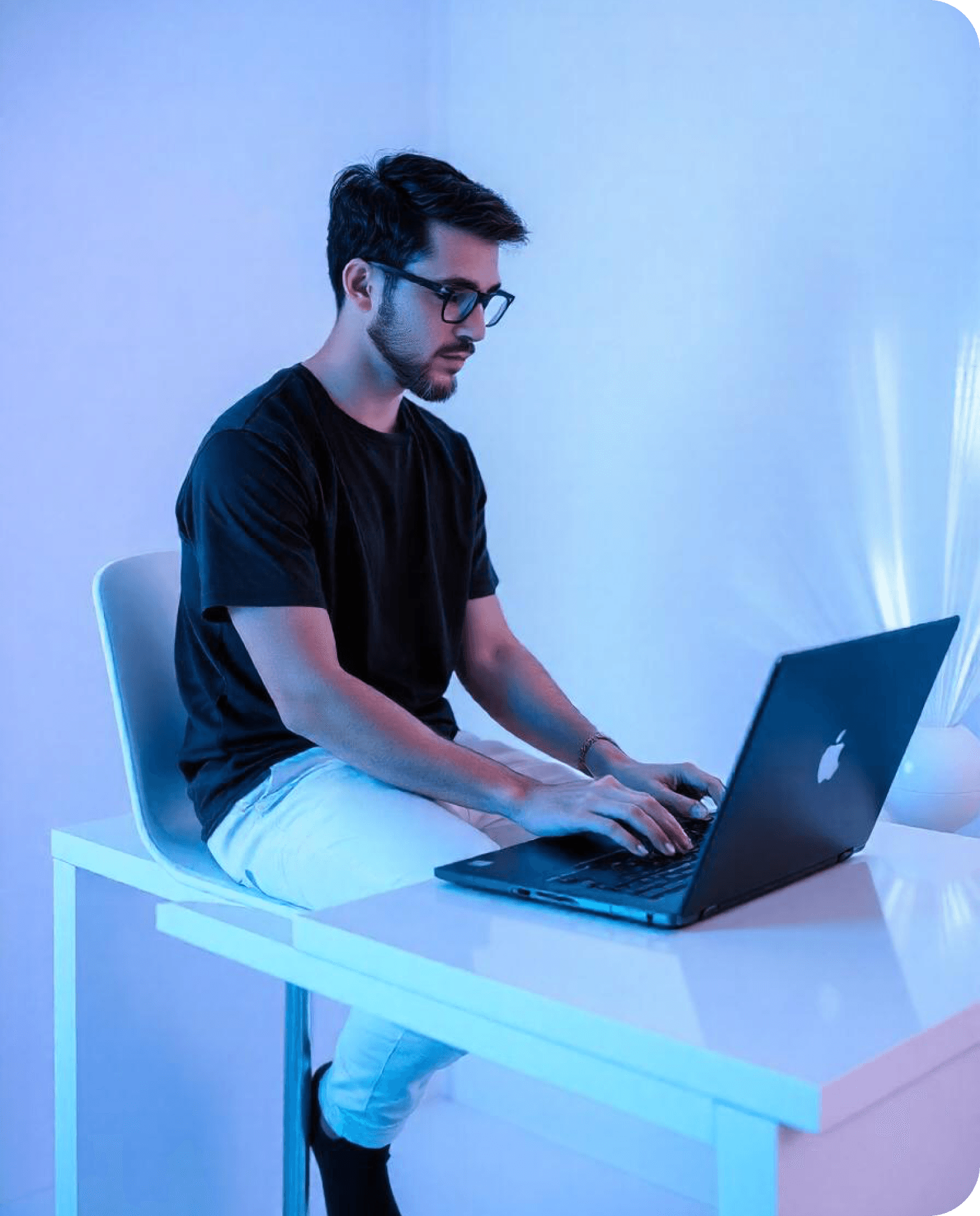Person with laptop